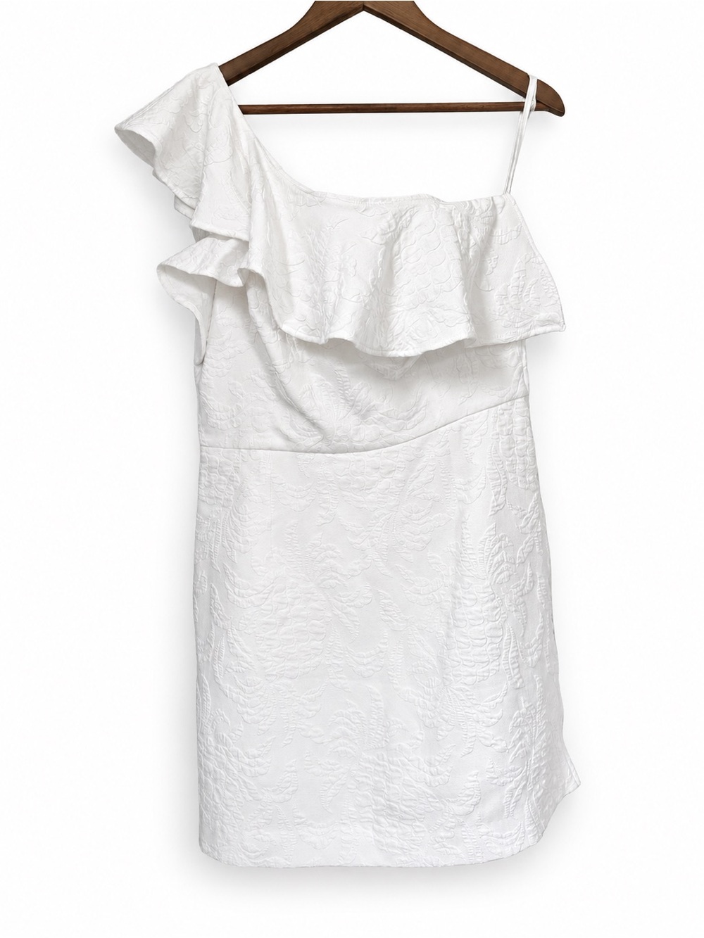 Lilly Pulitzer Kipton One-Shoulder Romper Resort White NWT Size 10